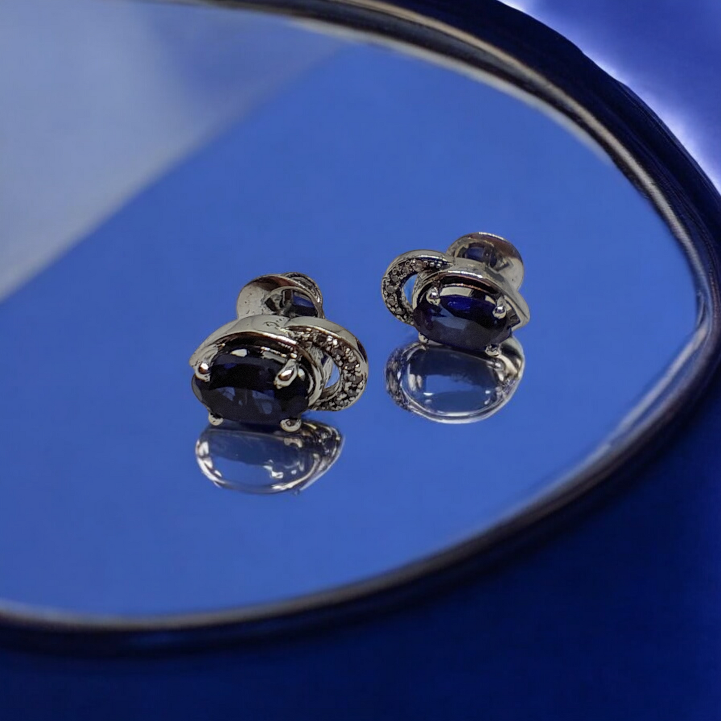 Handcrafted Sapphire-Inspired Earrings