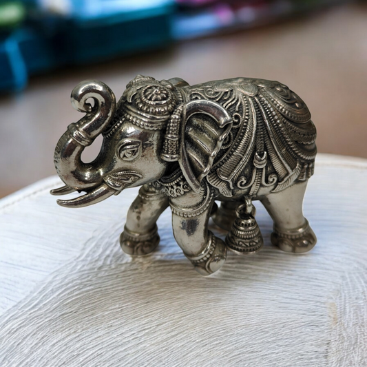 Antique 999 Pure Silver Elephant