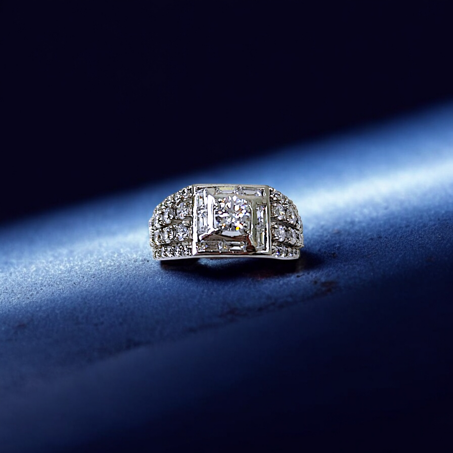 Handcrafted Regal Charm Sterling Ring