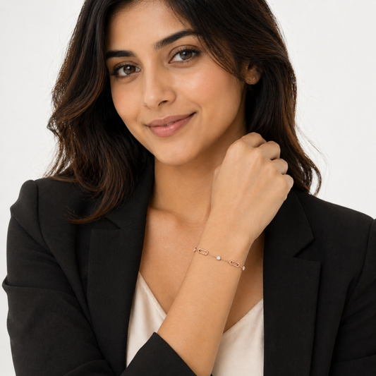 Safety Pin Chain Bracelet