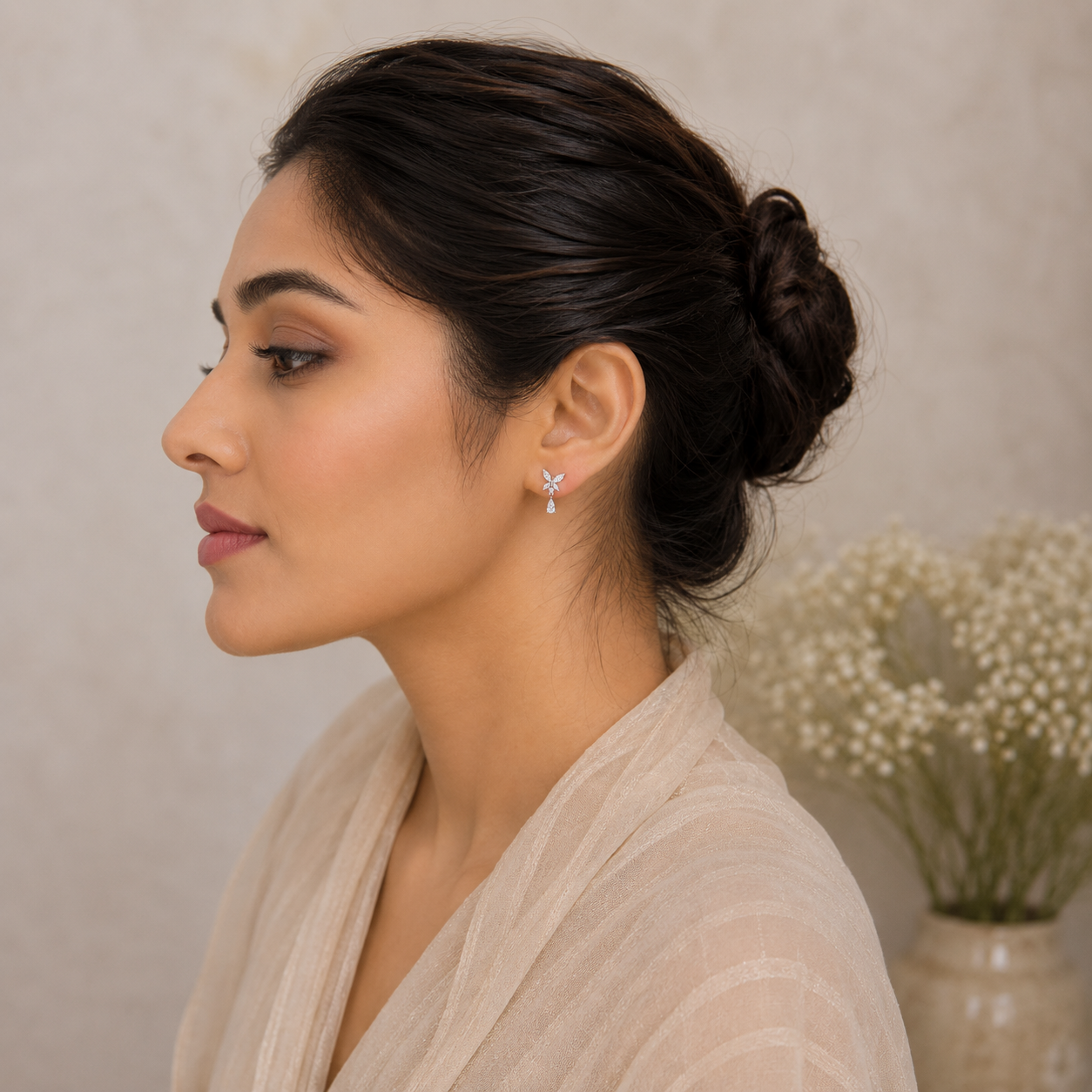 Crystal Flutter Drop Earrings