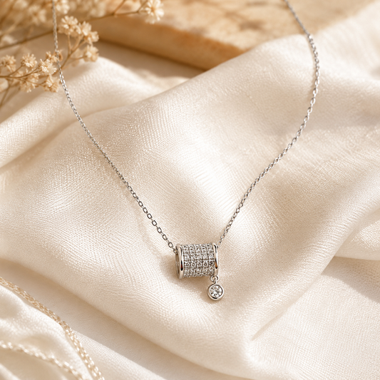 Celeste Spark Barrel Necklace