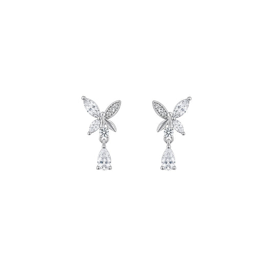 Crystal Flutter Drop Earrings