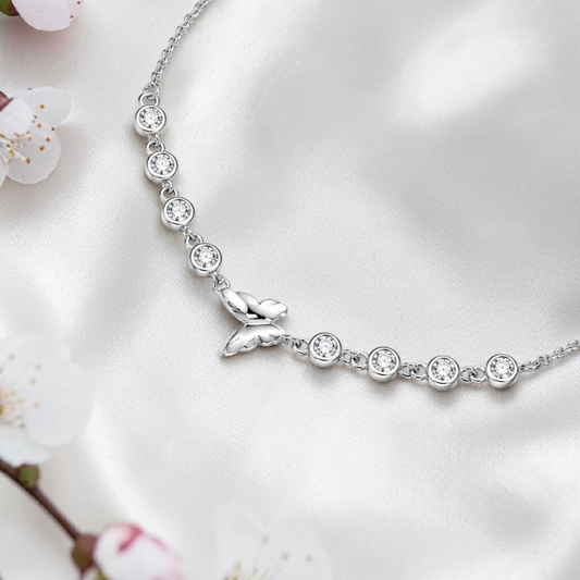 Butterfly Diamond Chain Bracelet