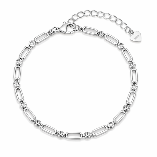 Modern Link Crystal Bracelet
