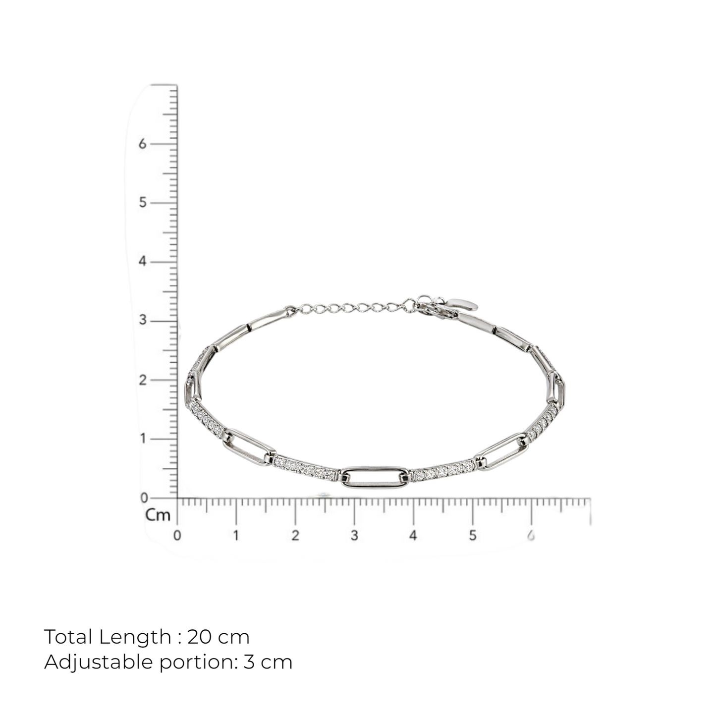 Elegant Link Crystal Bracelet