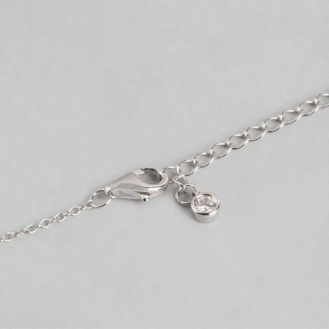 Delicate Dual Layer Drop Diamond Necklace