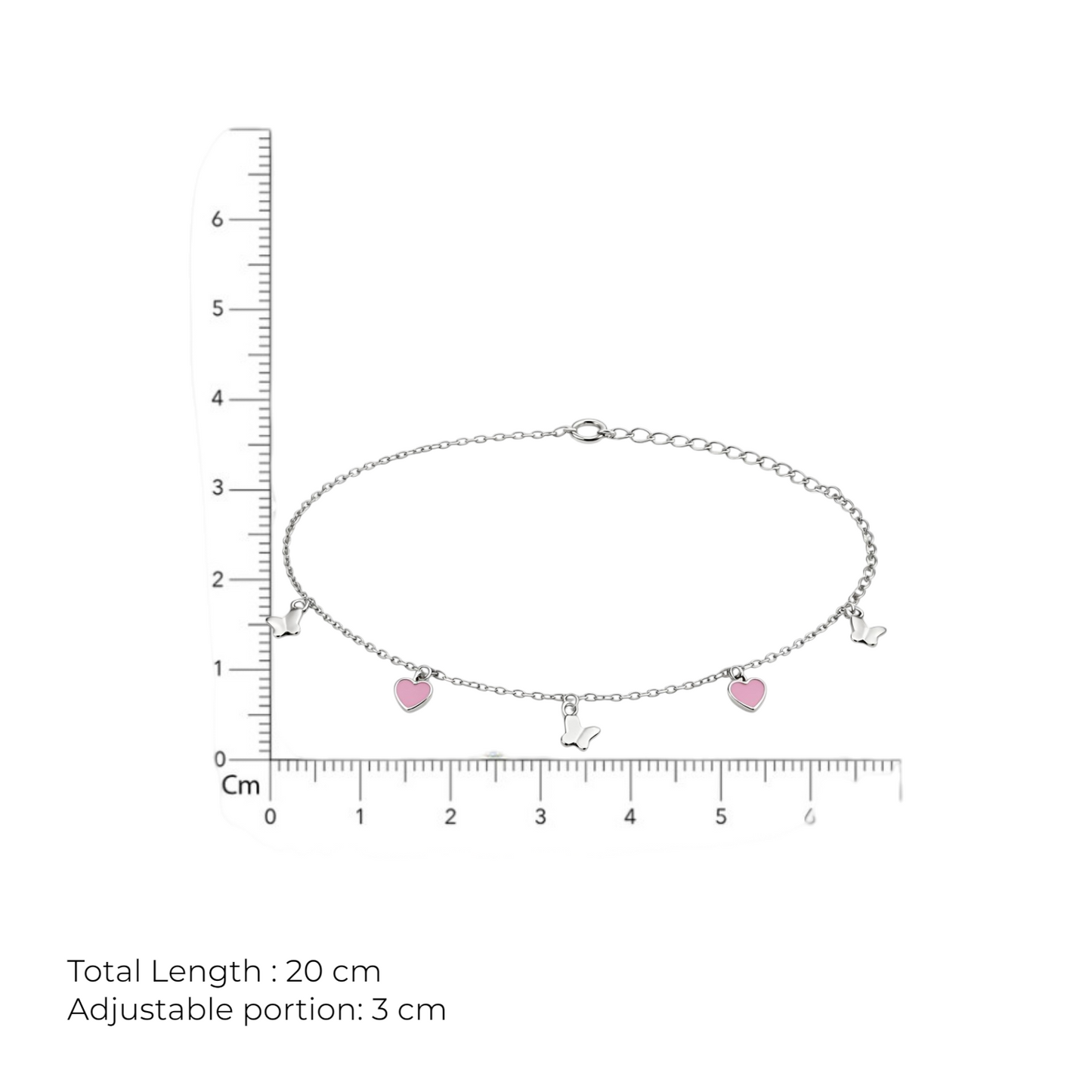 Blush Flutter Charm Bracelet