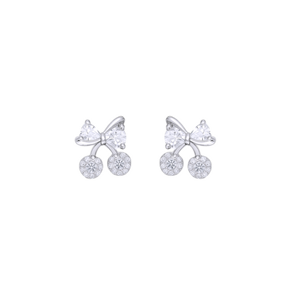 Cherry Sparkle Stud Earrings
