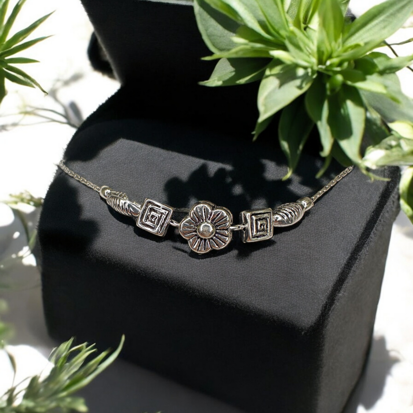 Sacred Geometry Silver Bracelet