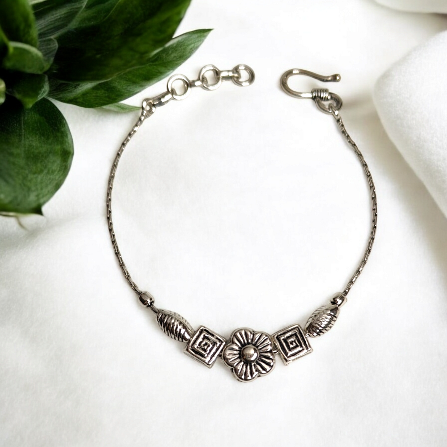 Sacred Geometry Silver Bracelet