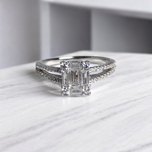 Emerald Radiance Sterling Silver Ring