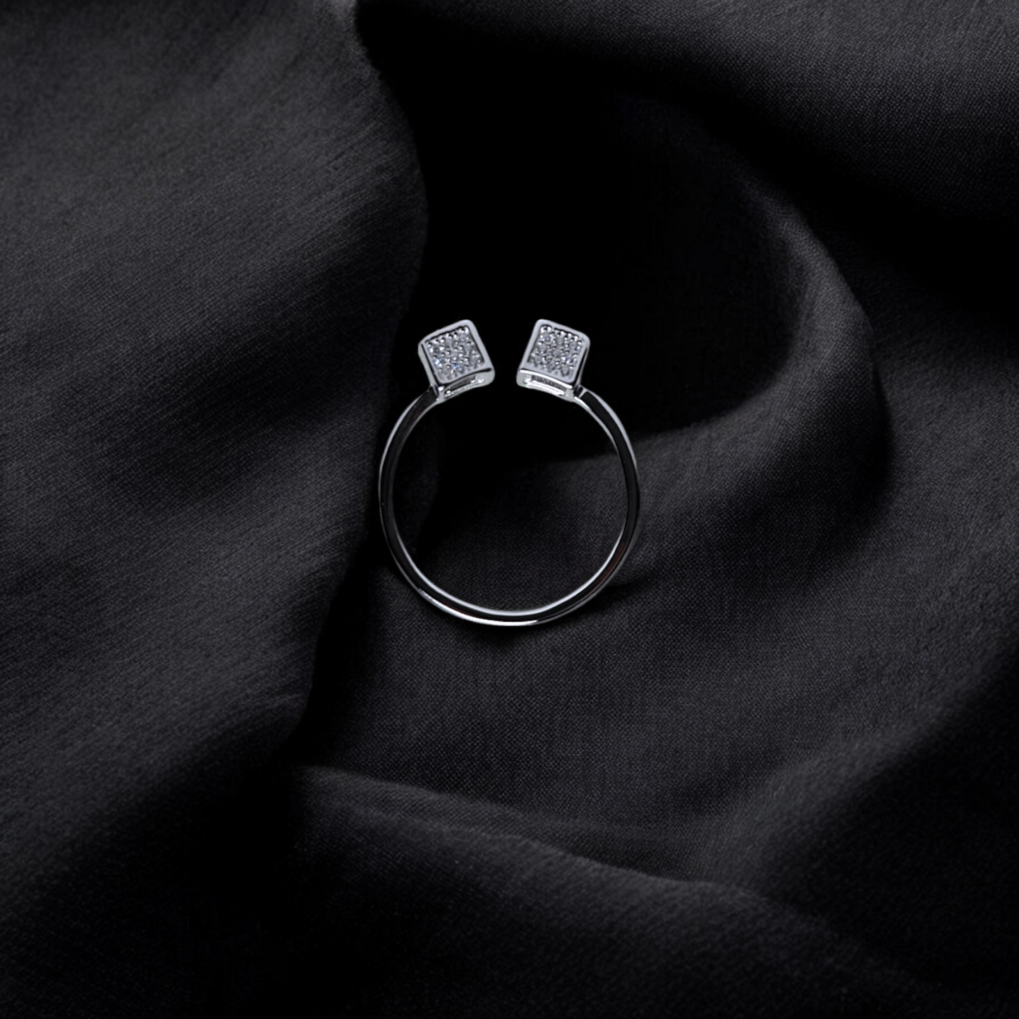 Cube Dazzle Adjustable Ring