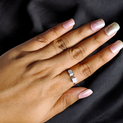 Cube Dazzle Adjustable Ring