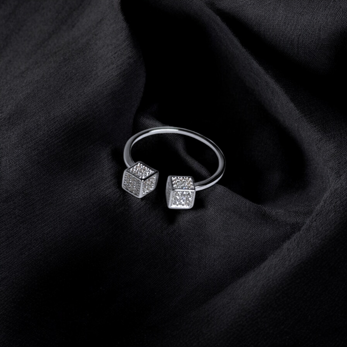 Cube Dazzle Adjustable Ring
