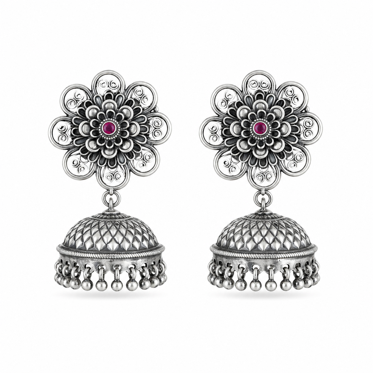 Timeless Bloom Antique Detachable Jhumkas