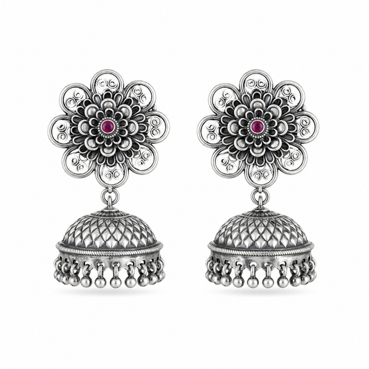 Timeless Bloom Antique Detachable Jhumkas