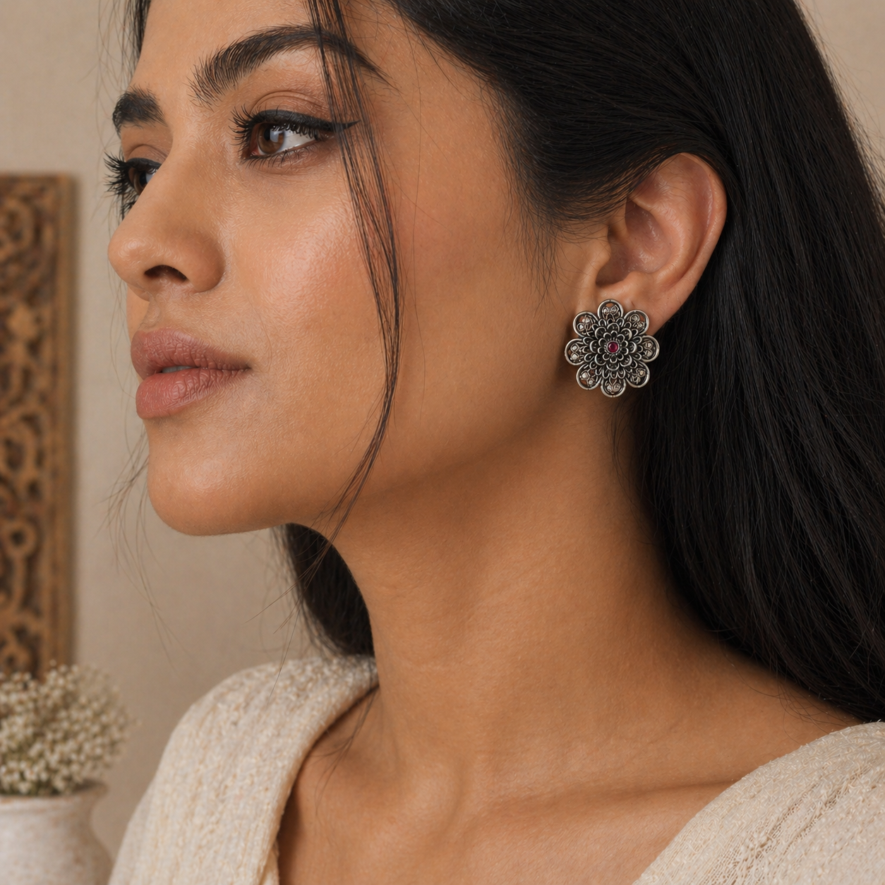 Timeless Bloom Antique Detachable Jhumkas