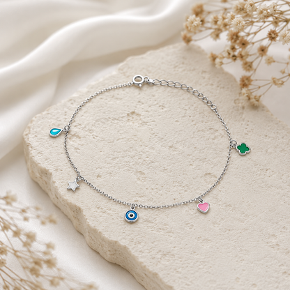 Color Charm Evil Eye Bracelet