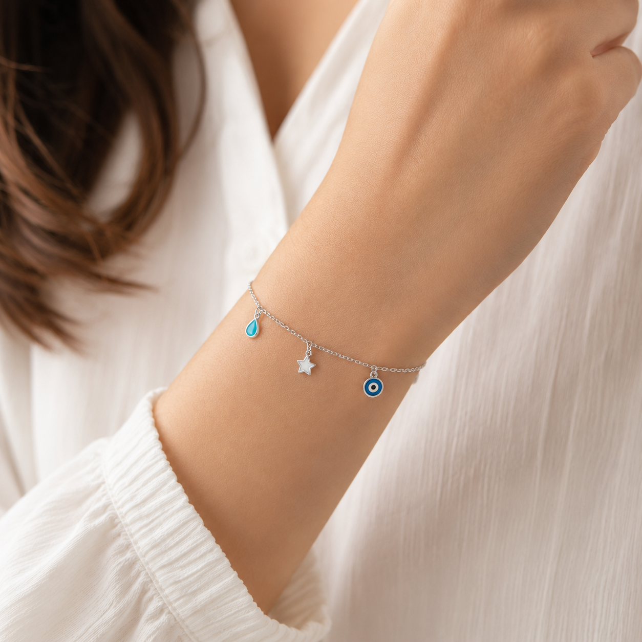 Color Charm Evil Eye Bracelet