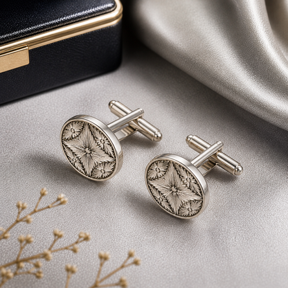 Vintage-Inspired Etched Cufflinks