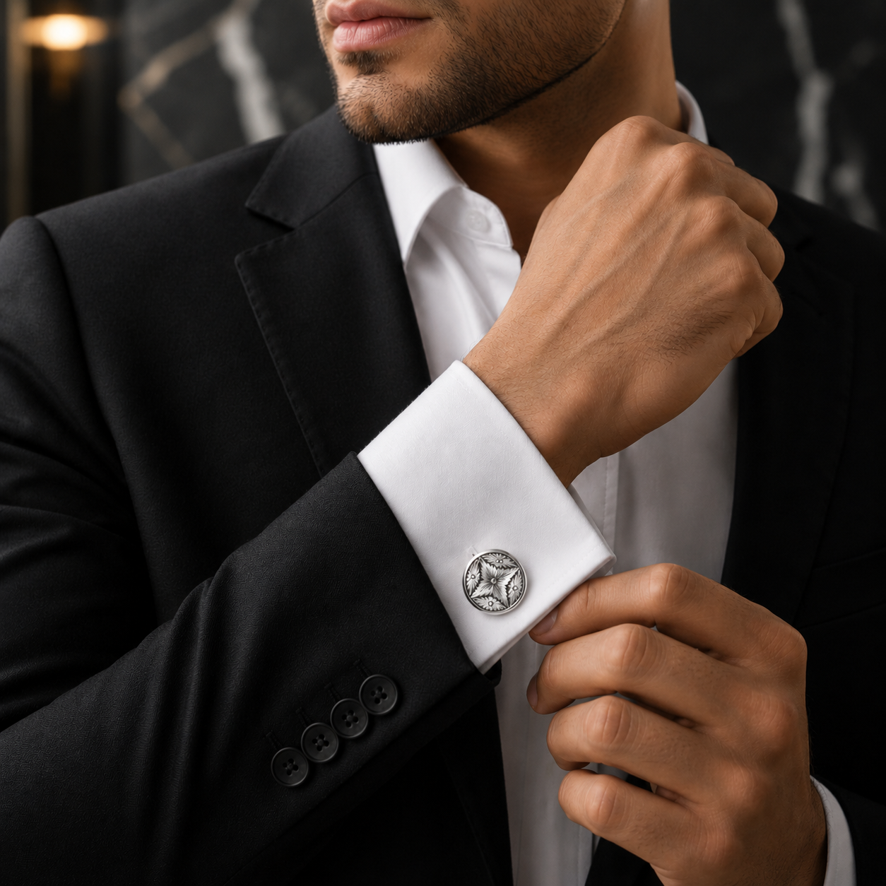 Vintage-Inspired Etched Cufflinks