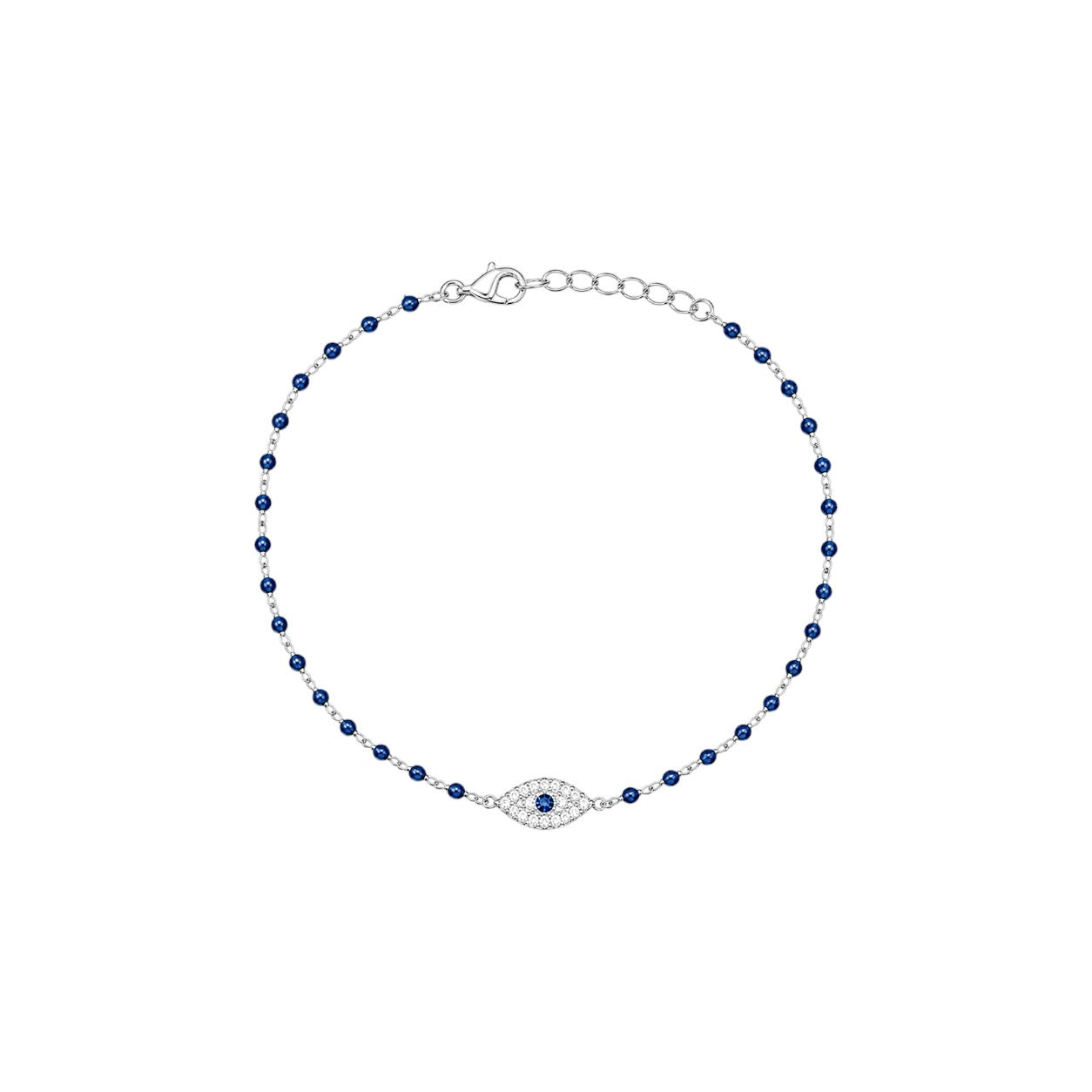 Blue Evil Eye Beaded Bracelet