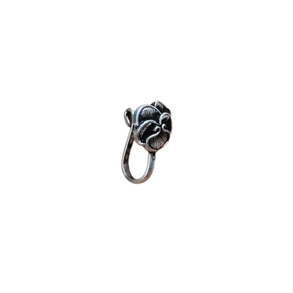925 Sterling Silver Peacock Clip On Nose Pin