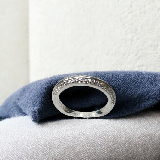 Silver band ring