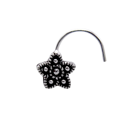 925 Sterling Silver Lotus Wired Nose Pin