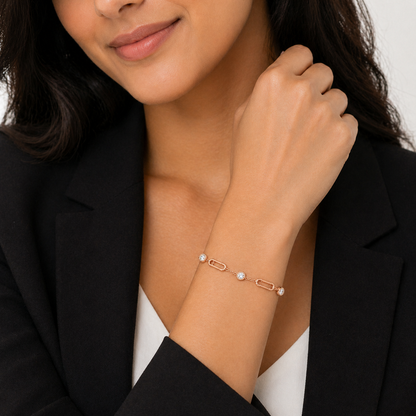 Safety Pin Chain Bracelet
