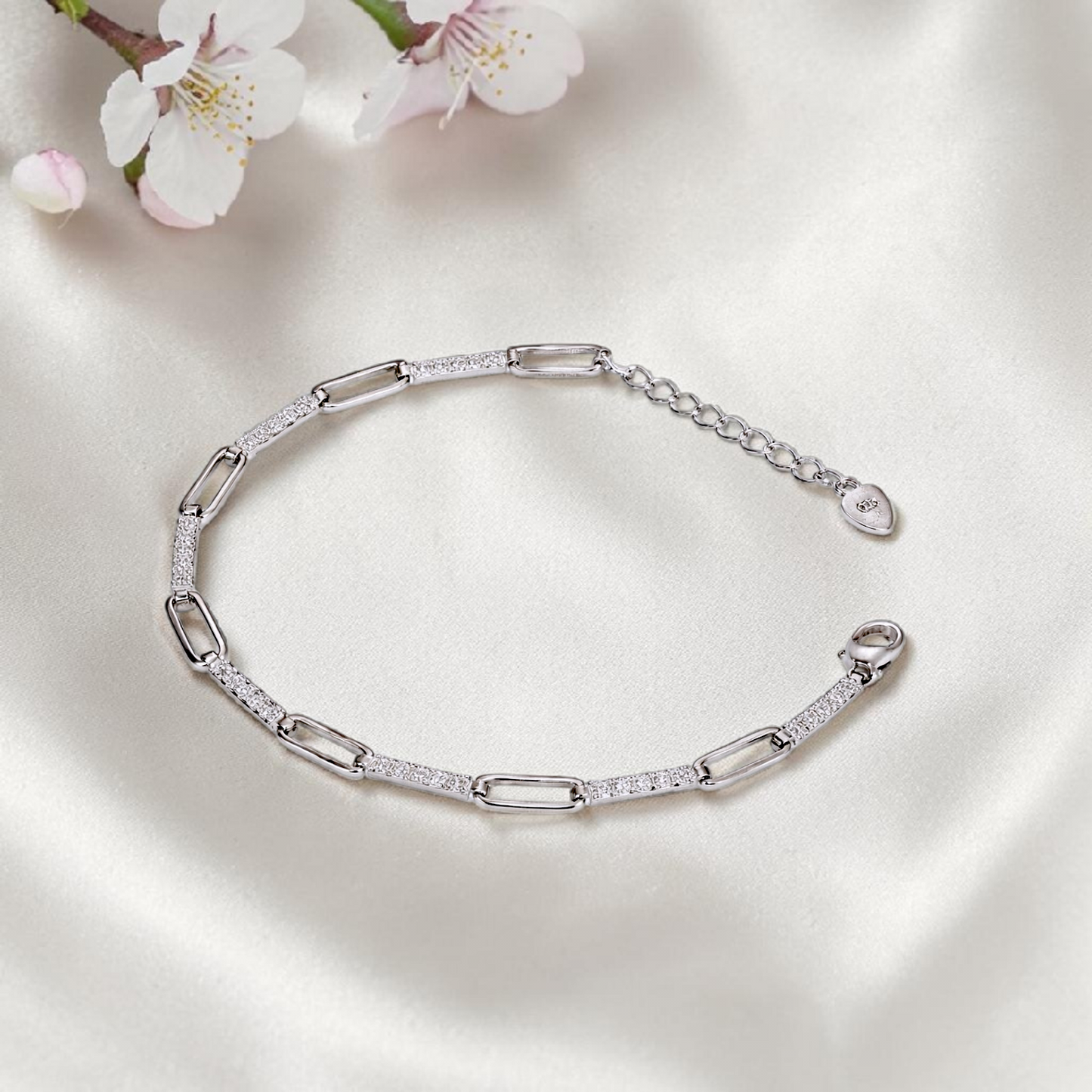 Elegant Link Crystal Bracelet