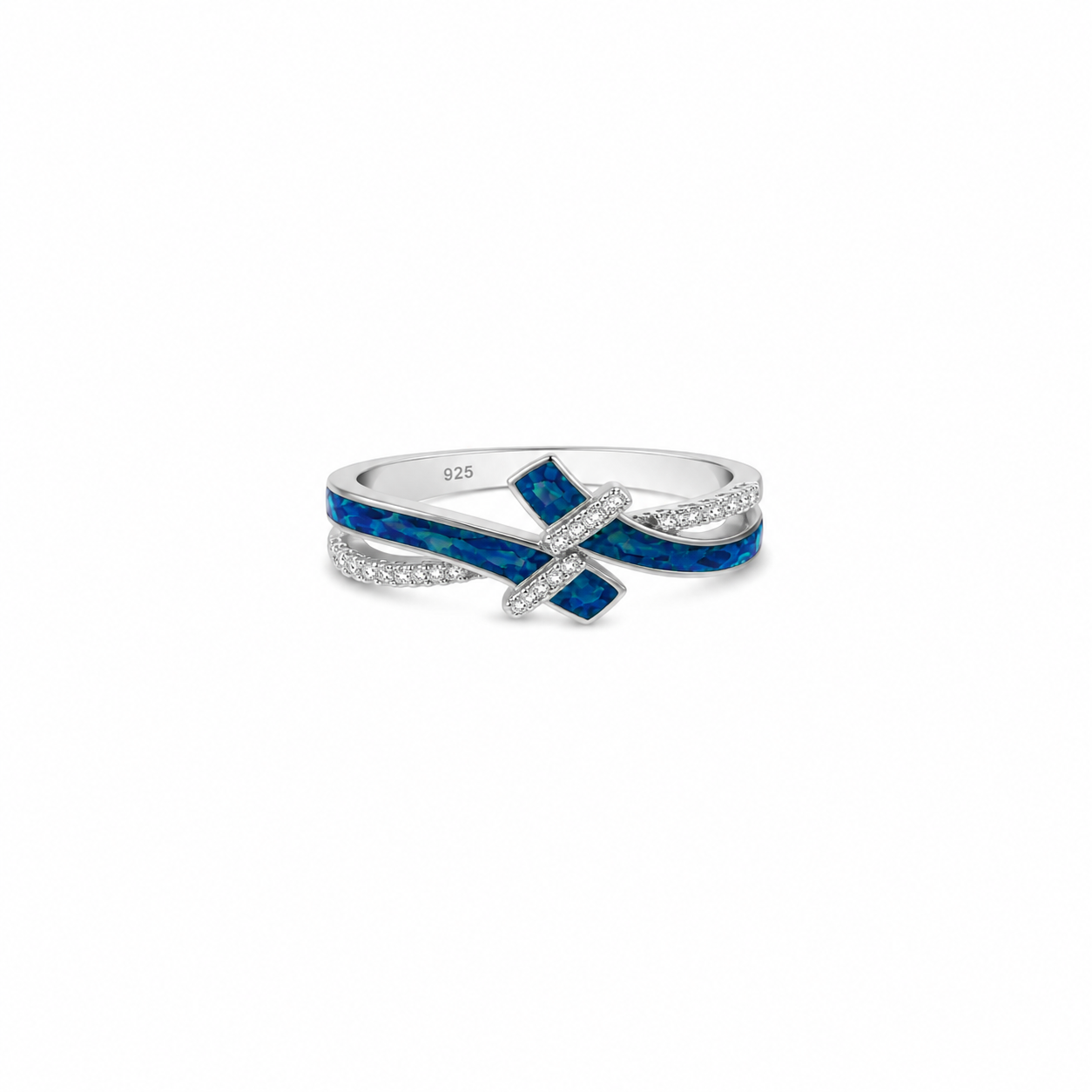 Azure Opal Crossover Ring