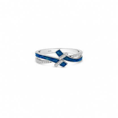 Azure Opal Crossover Ring