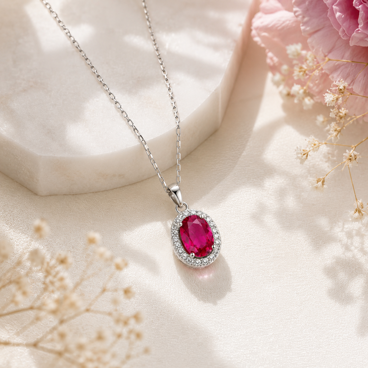 Radiant Red Stone Jewelry Set