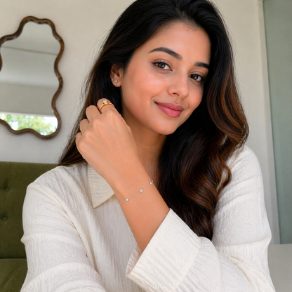 Minimal Sparkle Station Bracelet