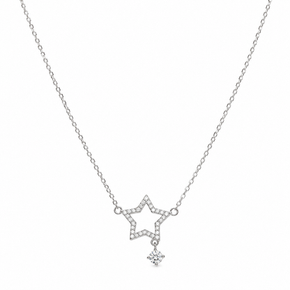 Star Drop 925 Silver Necklace
