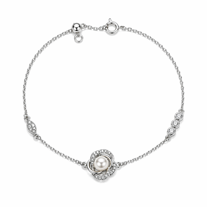 Celeste Pearl Halo Bracelet