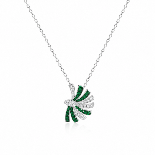 Emerald Fan Radiance Necklace