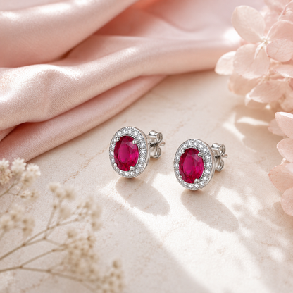 Radiant Red Stone Jewelry Set