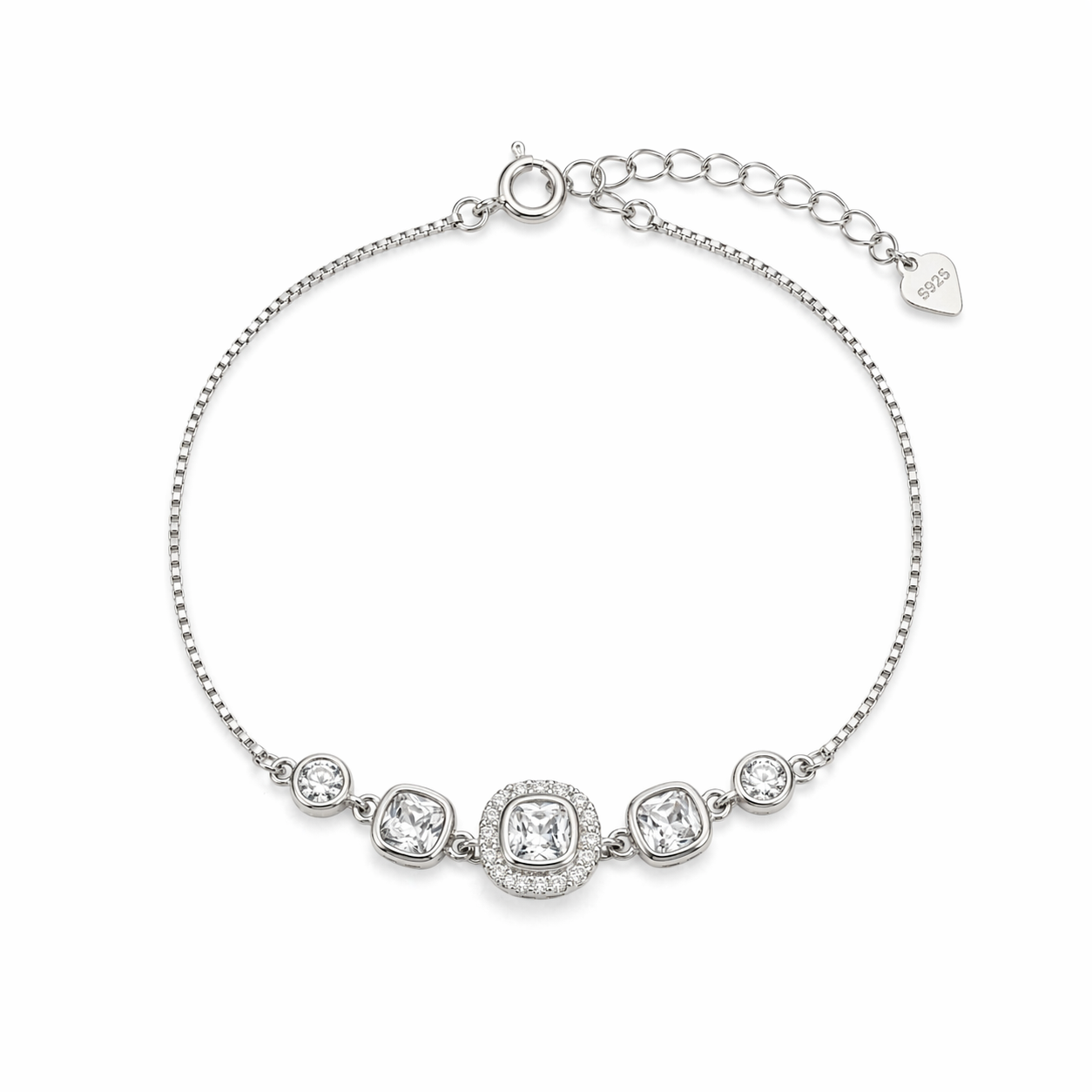 Radiant Halo Charm Bracelet