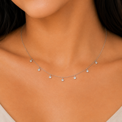 Dainty Diamond Drop Necklace
