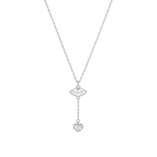 Heart Drop MOP 925 Silver Necklace
