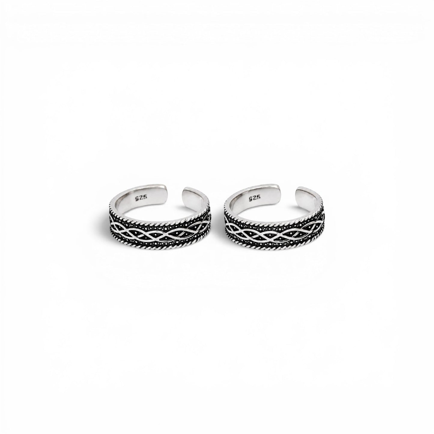 Vintage Celtic Weave Adjustable Toe Rings
