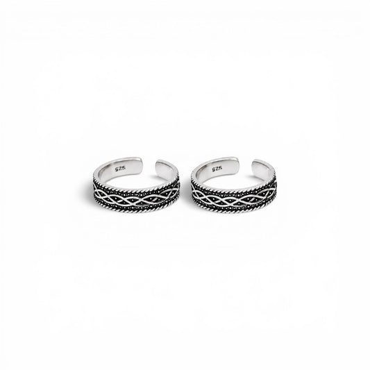 Vintage Celtic Weave Adjustable Toe Rings