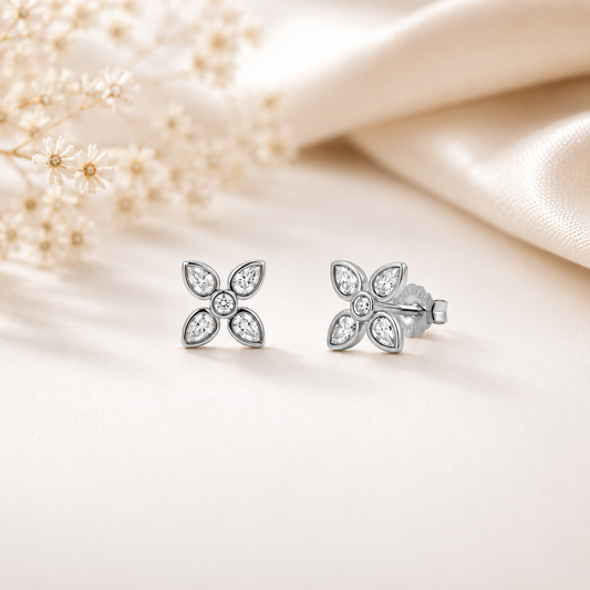 Petal Spark Stud Earrings