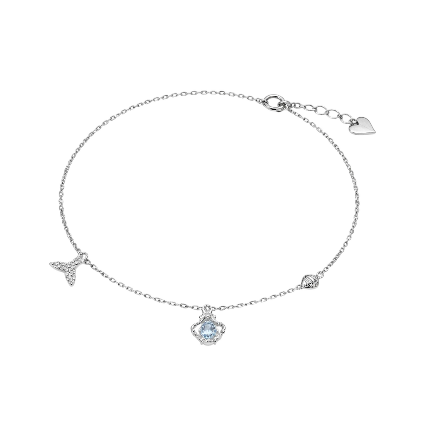 Ocean Shell Blue Charm Bracelet