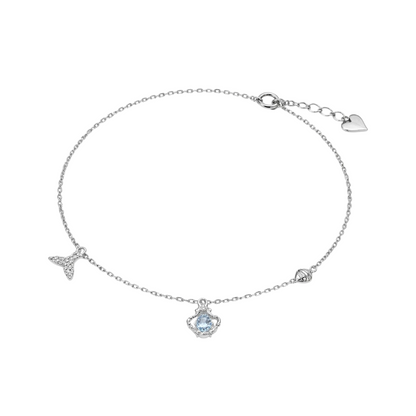 Ocean Shell Blue Charm Bracelet