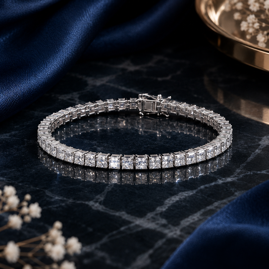 Princess Cut Tennis Bracelet