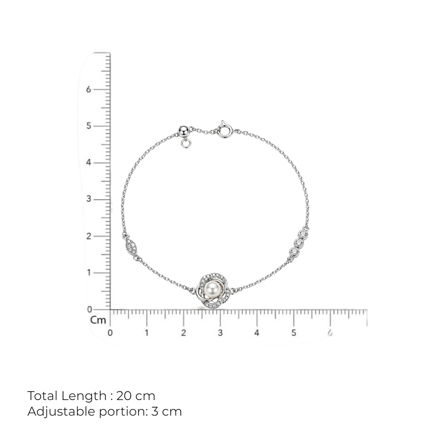 Celeste Pearl Halo Bracelet